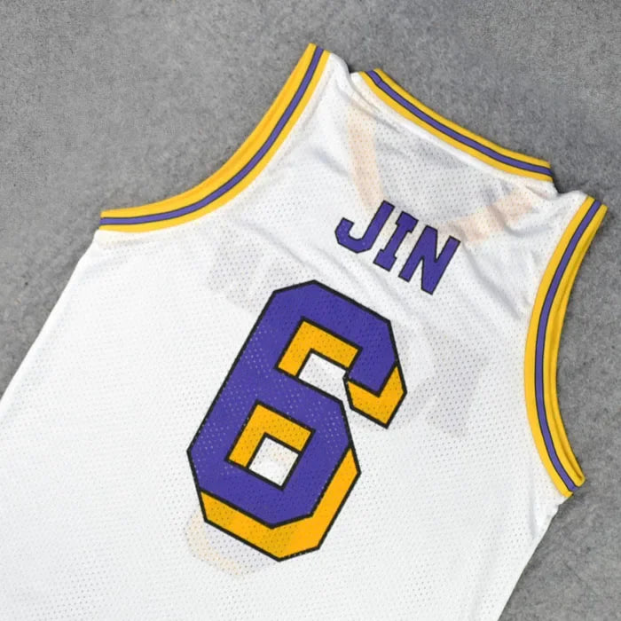 Cosplay Kainan School SG No. 6 SOICHIRO JIN Basketball Jersey Tank Tops Shirt Sports Wear Uniform White Purple Black M-XXL