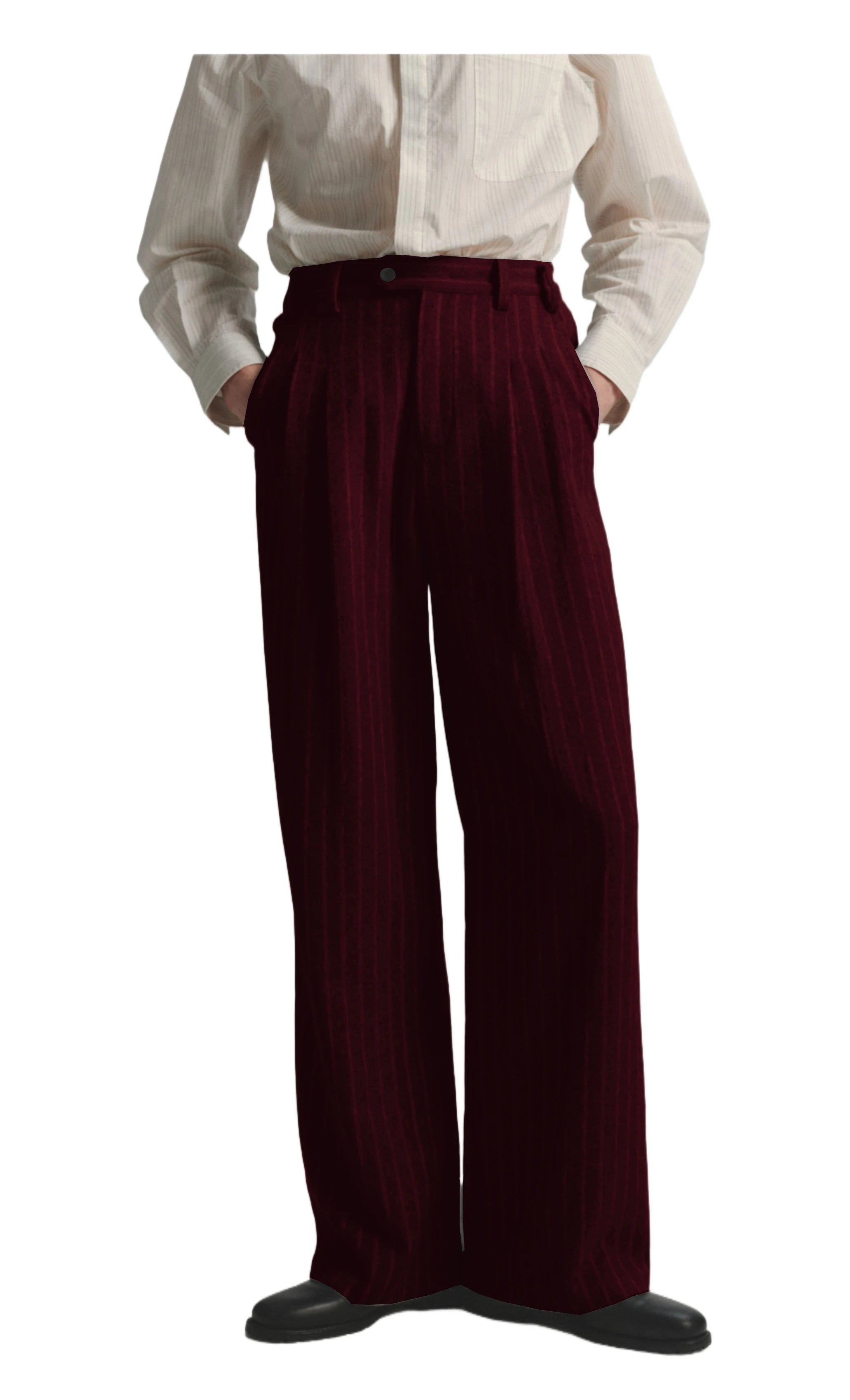 Boutique Fashion Solid Color Plaid Striped Men's Casual Business Office Formal Casual Suit Pants Groom's Wedding Dress Trousers