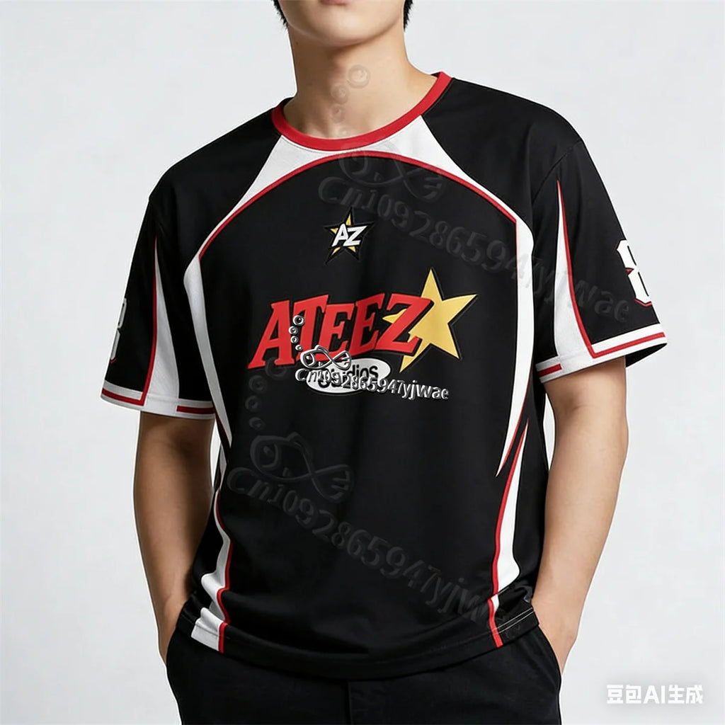 2026 ATEEZ K-POP Merch Atiny Concert Jersey O-Neck Fashion Streetwear Top Fan Gift Tee Summer Men'S Women'S Casual T-Shirts