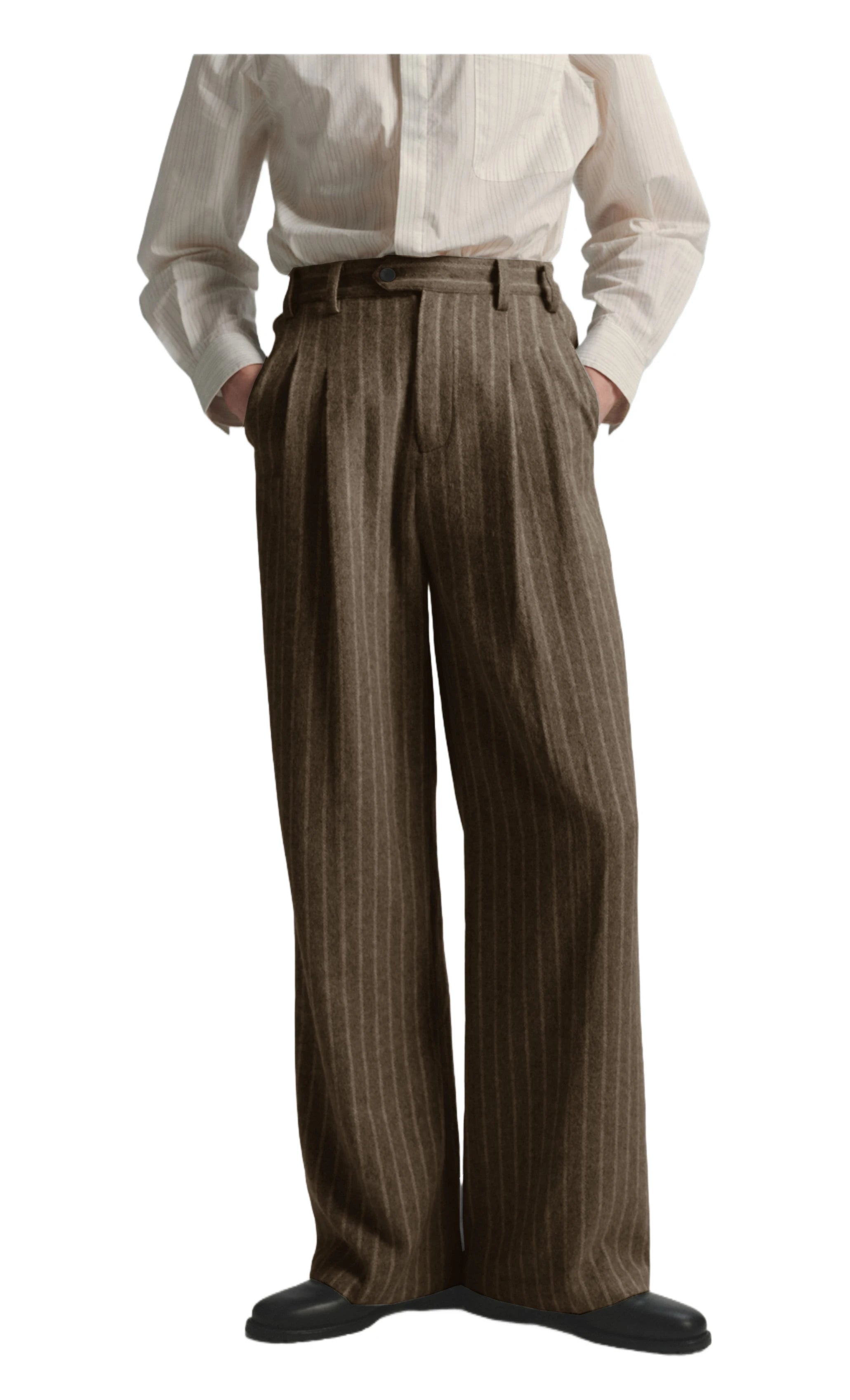 Boutique Fashion Solid Color Plaid Striped Men's Casual Business Office Formal Casual Suit Pants Groom's Wedding Dress Trousers
