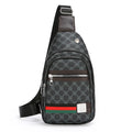 Men's Multifunction Messenger Bag Shoulder Cloth Chest Bags Crossbody Casual Handbag with Earphone Hole