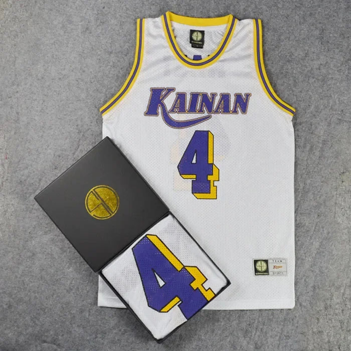 Cosplay Kainan School SG No. 6 SOICHIRO JIN Basketball Jersey Tank Tops Shirt Sports Wear Uniform White Purple Black M-XXL