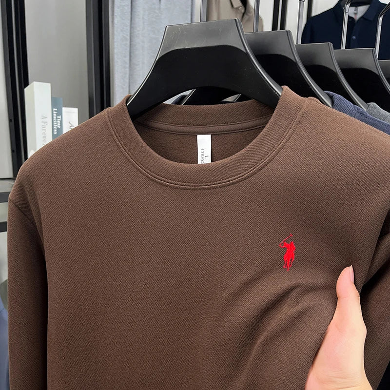 Luxury brand long sleeve T-shirt men's autumn Paul trendy exquisite pony embroidery pullover loose casual round neck sweatshirt
