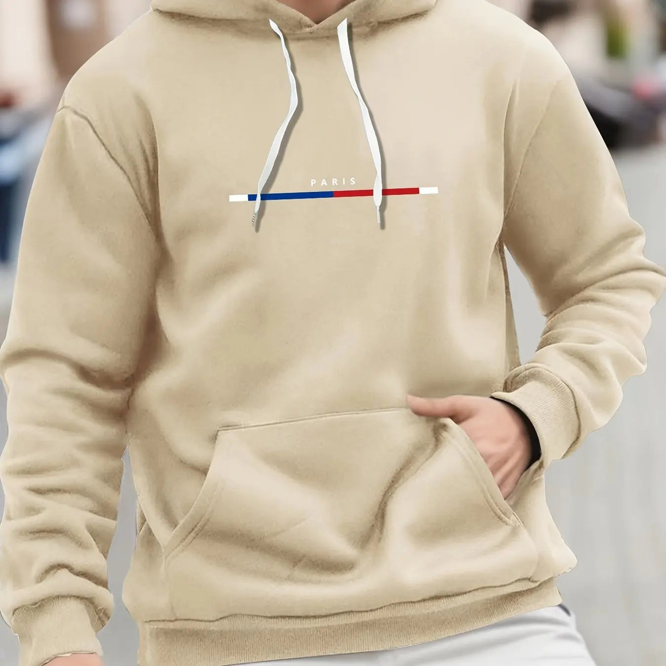 Parisian Print Hoodies for Men's Casual, Sporty and Simple Style in The Autumn and Winter Fashion Street. Harajuku Hoodies
