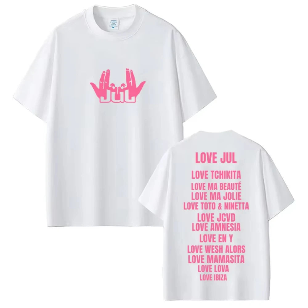 Rapper Jul Love Jul Classic Graphic T-shirts  Women Fashion Hip Hop Short Sleeve Cotton Classic T-shirts Streetwear