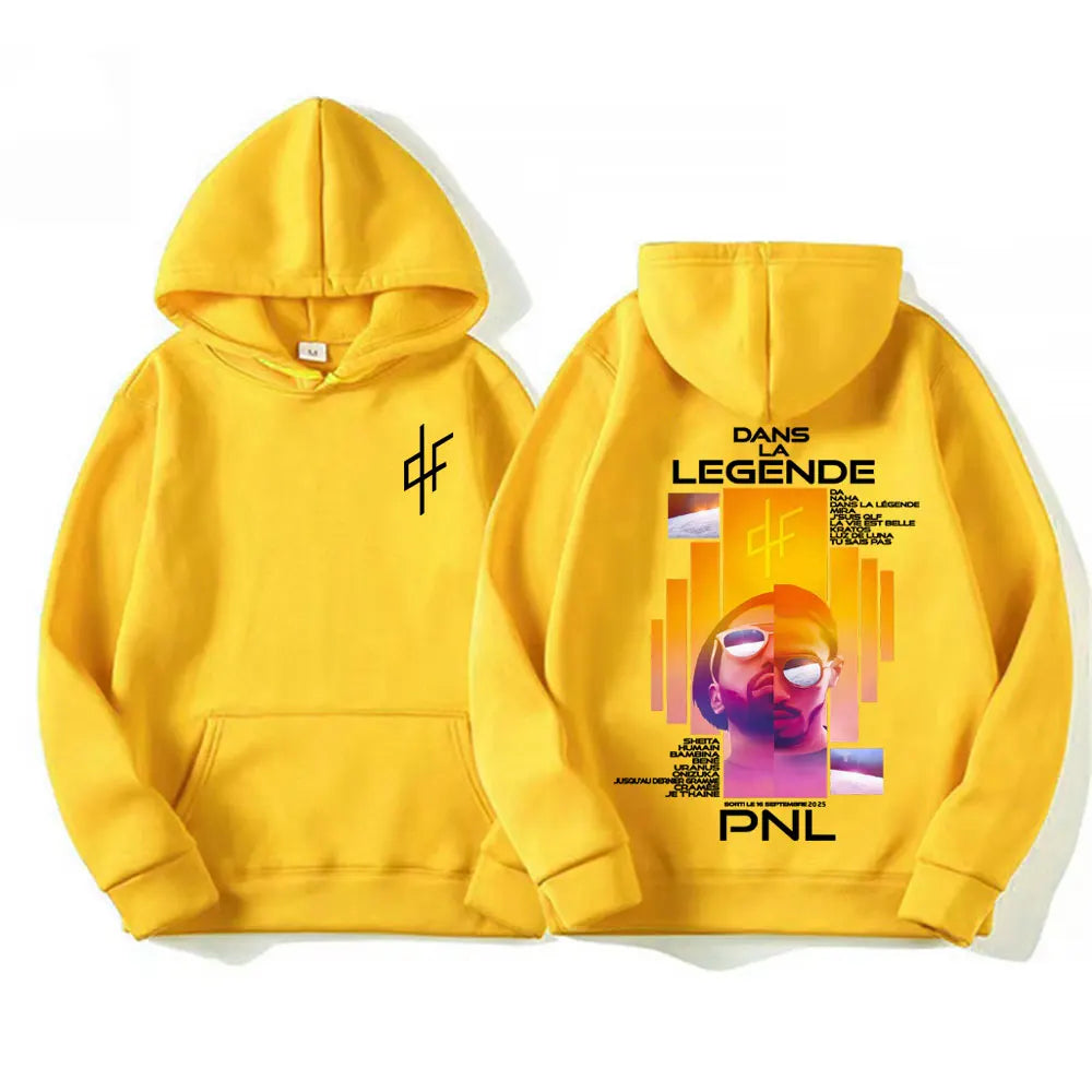 French Rapper Le Monde Chico PNL Album Cover Hoodies Men's Clothing High Quality Fleece Sweatshirts Fashion Hip Hop Retro Hoodie