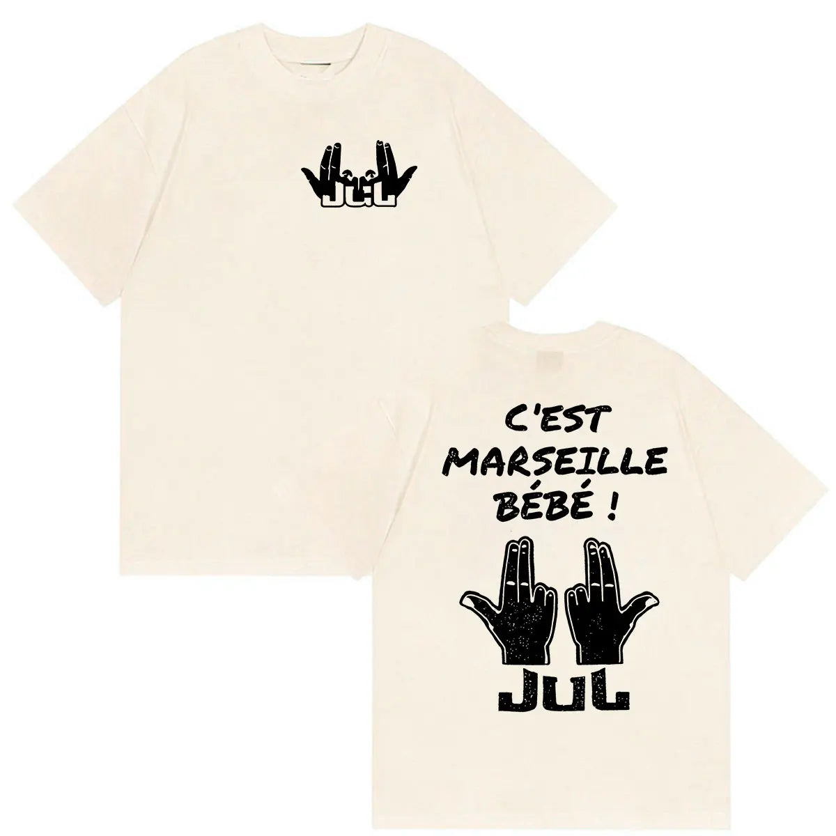 JUL C'est Marseille Bébé Album 2026 Print Shirts Men Women Clothing Fashion Y2K Short Sleeve T-shirt Casual Cotton Tops Tees