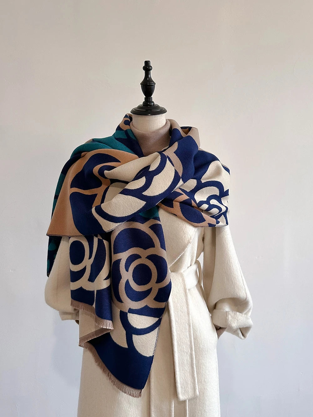 Cashmere Scarf for Women Thick Warm Winter Blanket Brand Female Luxury Quality Shawl Wrap Bufanda 2024 Poncho Echarpe Pashmina