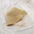 Summer Baby Sun Hat Handmade Woven Straw Cap for Toddler Boy Girl Outdoor Sunshade Beach Sun Hats Kids Panama Bonnet