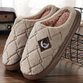 Pmoiste Fur Slippers Men Home EVA Platform Cushion Warm Soft Designer Living Room Shoes Cozy Non-slip High Quality Indoor