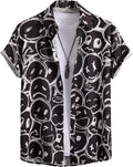 Men's Shirts 2024 Halloween Shirt For Men Summer Casual Fashion Hawaiian Party Clothing Top T Short Sleeved