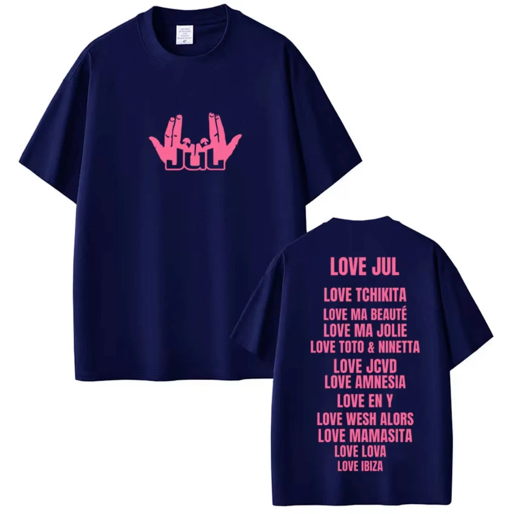 Rapper Jul Love Jul Classic Graphic T-shirts  Women Fashion Hip Hop Short Sleeve Cotton Classic T-shirts Streetwear