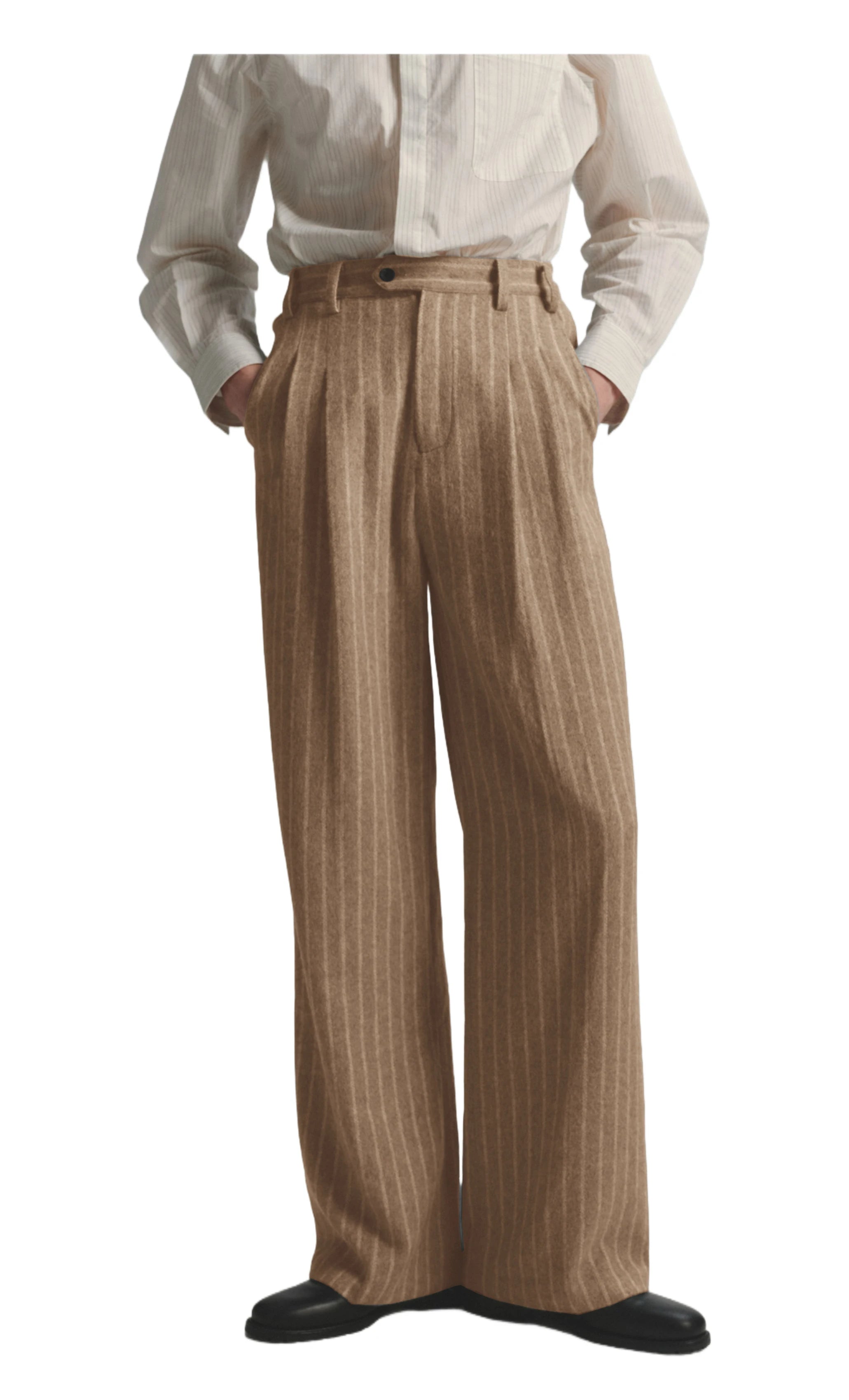 Boutique Fashion Solid Color Plaid Striped Men's Casual Business Office Formal Casual Suit Pants Groom's Wedding Dress Trousers