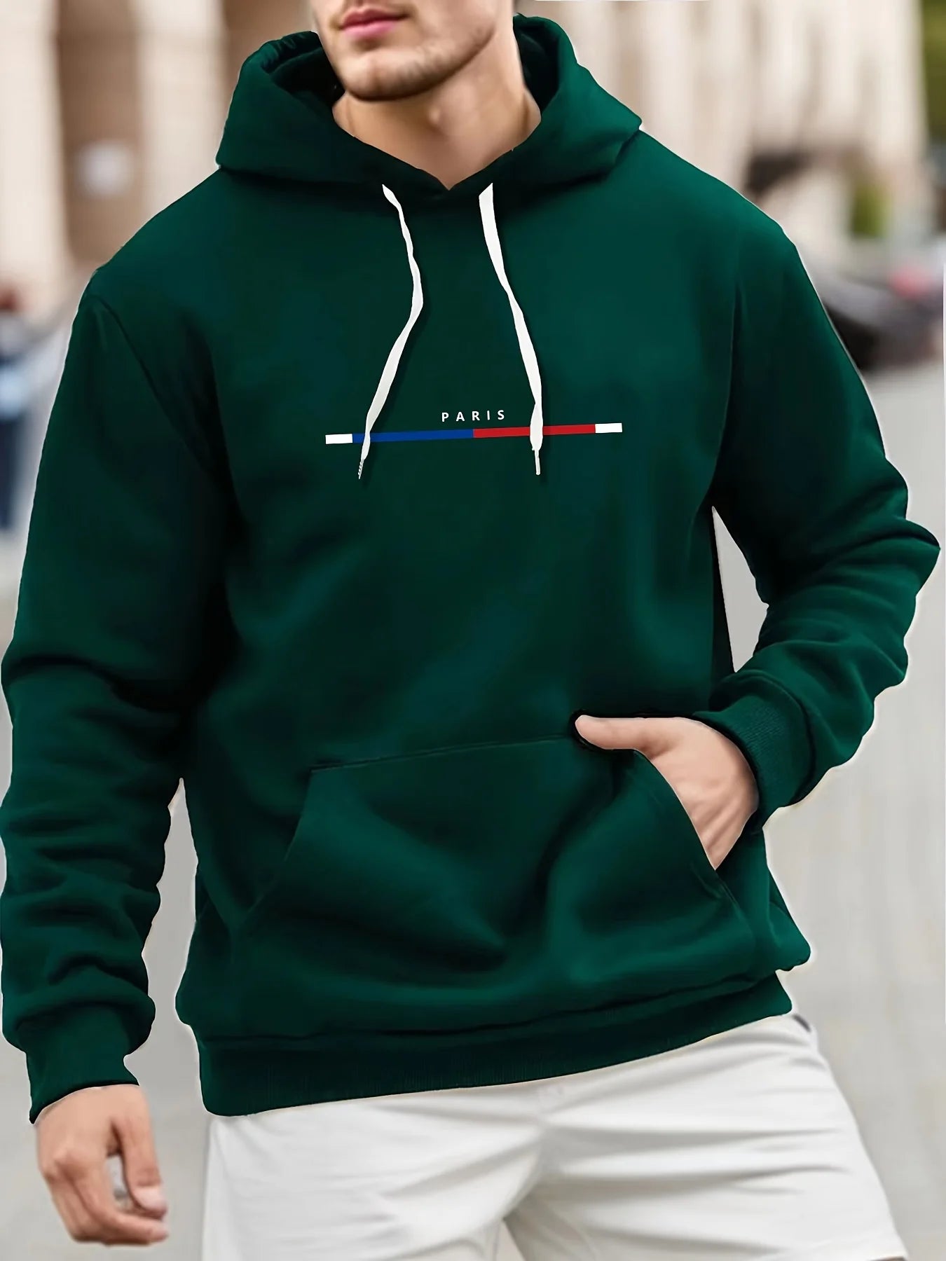 Parisian Print Hoodies for Men's Casual, Sporty and Simple Style in The Autumn and Winter Fashion Street. Harajuku Hoodies