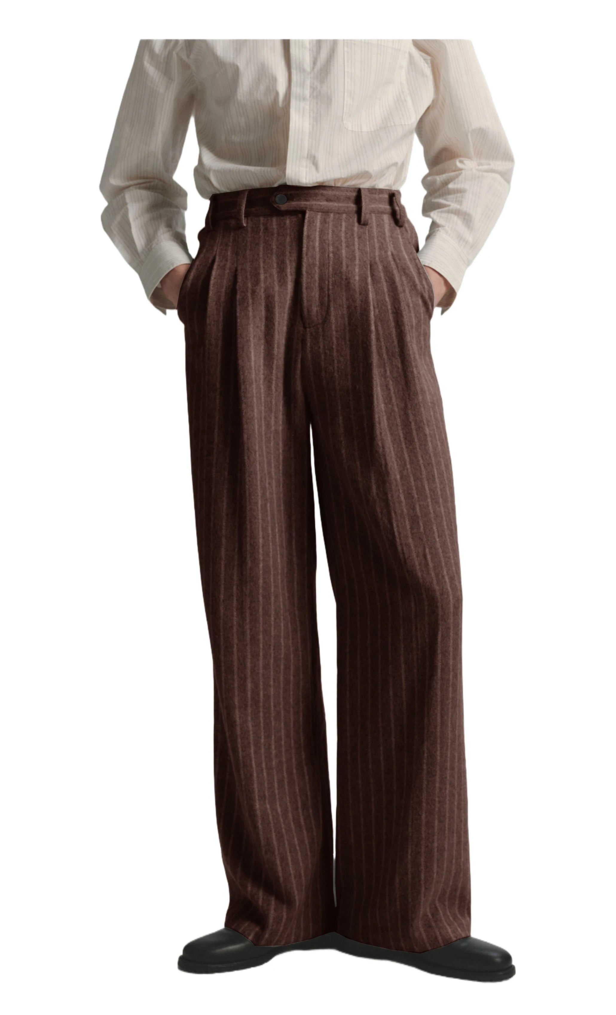 Boutique Fashion Solid Color Plaid Striped Men's Casual Business Office Formal Casual Suit Pants Groom's Wedding Dress Trousers