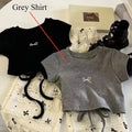 2-8Y Girls' Short Sleeve Shirt Children's 2025 Summer Dress New Style T-shirt Korean Bow Tops Wide Leg Pants Baby Summer Clothes