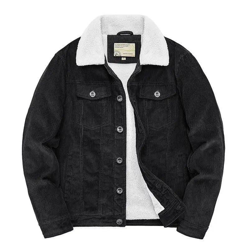 Men's Wear Single Breasted Loose Jacket Men's Corduroy Jacket Coat Winter Jacket Fashion Coat Casual Plush Outfit Winproof Coats