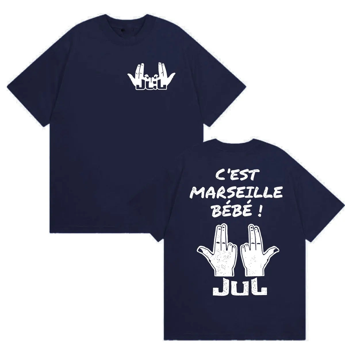 JUL C'est Marseille Bébé Album 2026 Print Shirts Men Women Clothing Fashion Y2K Short Sleeve T-shirt Casual Cotton Tops Tees