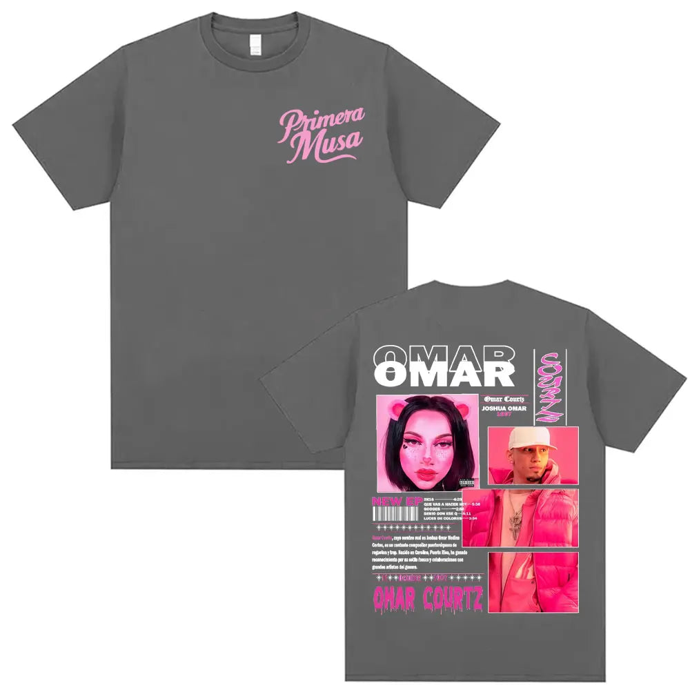 Rapper Omar Courtz Primera Musa 2025 Graphic T-shirts Men Women Vintage 90s Hip Hop Gothic T Shirt Summer Tops Oversized T-shirt