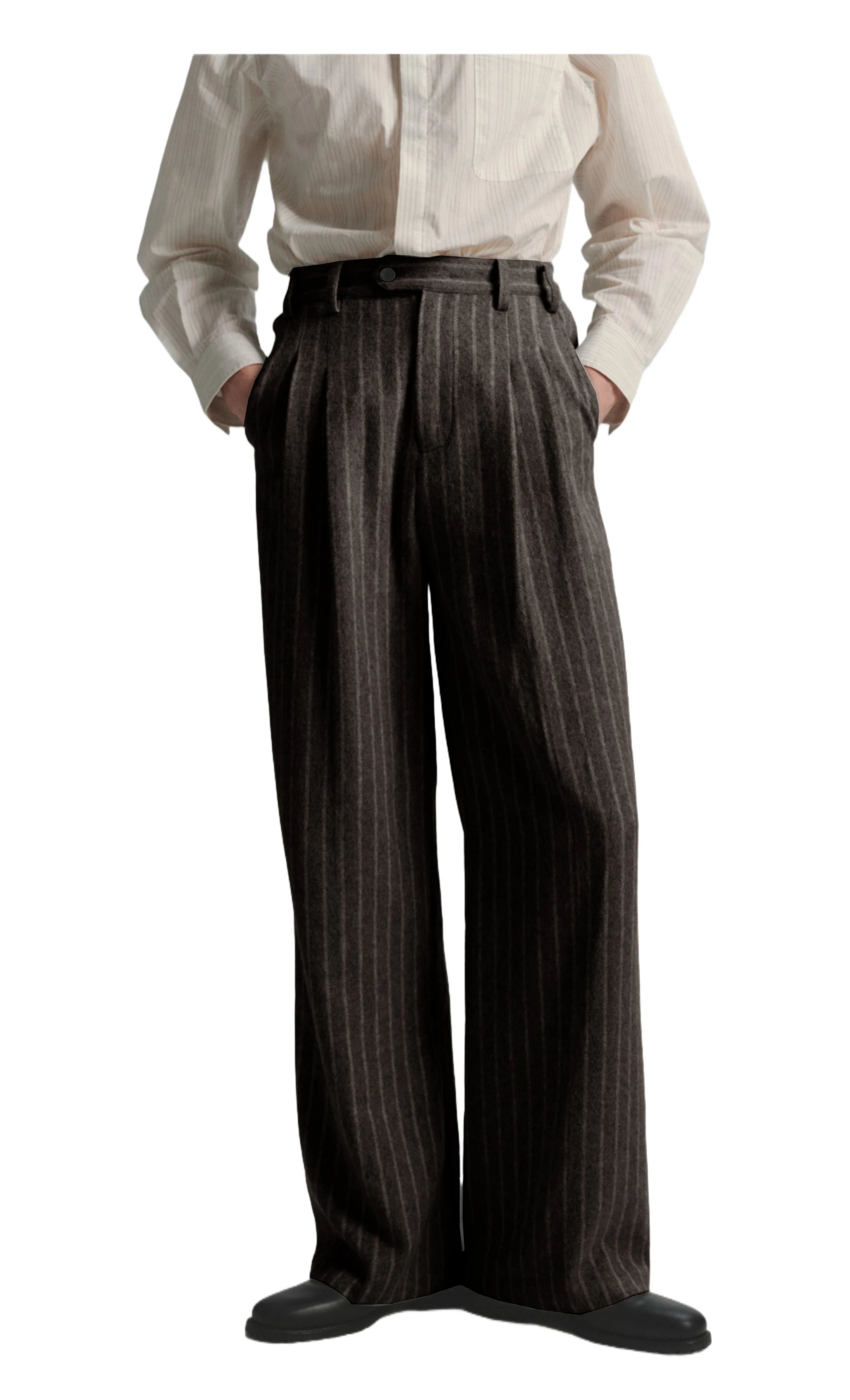 Boutique Fashion Solid Color Plaid Striped Men's Casual Business Office Formal Casual Suit Pants Groom's Wedding Dress Trousers