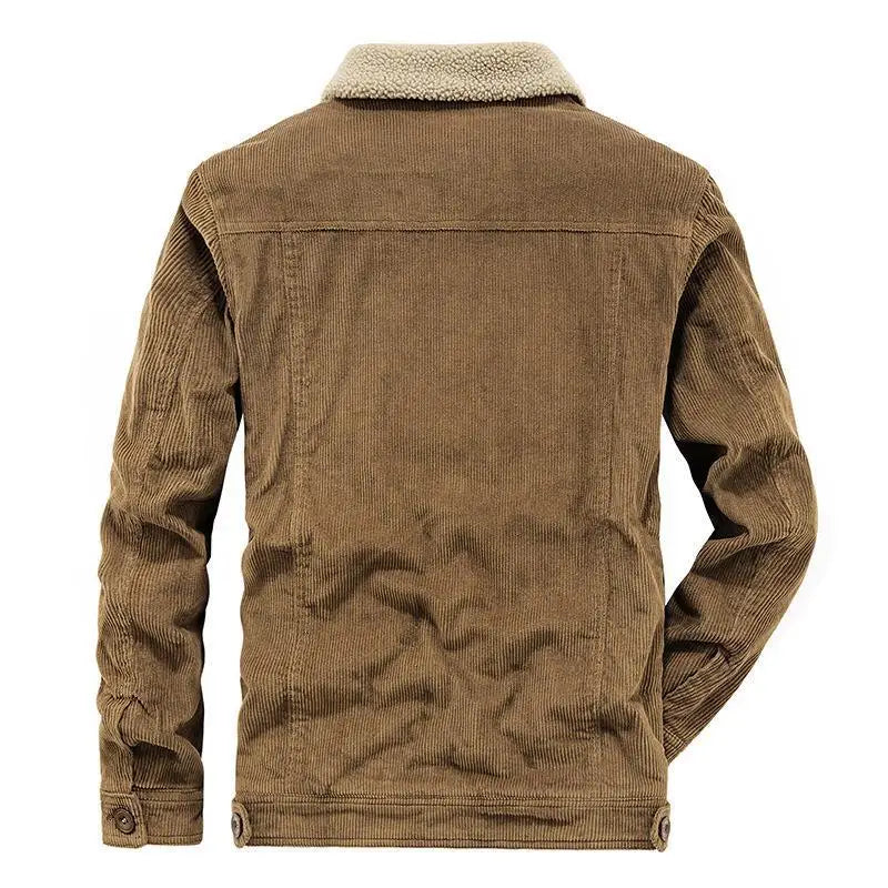 Men's Wear Single Breasted Loose Jacket Men's Corduroy Jacket Coat Winter Jacket Fashion Coat Casual Plush Outfit Winproof Coats