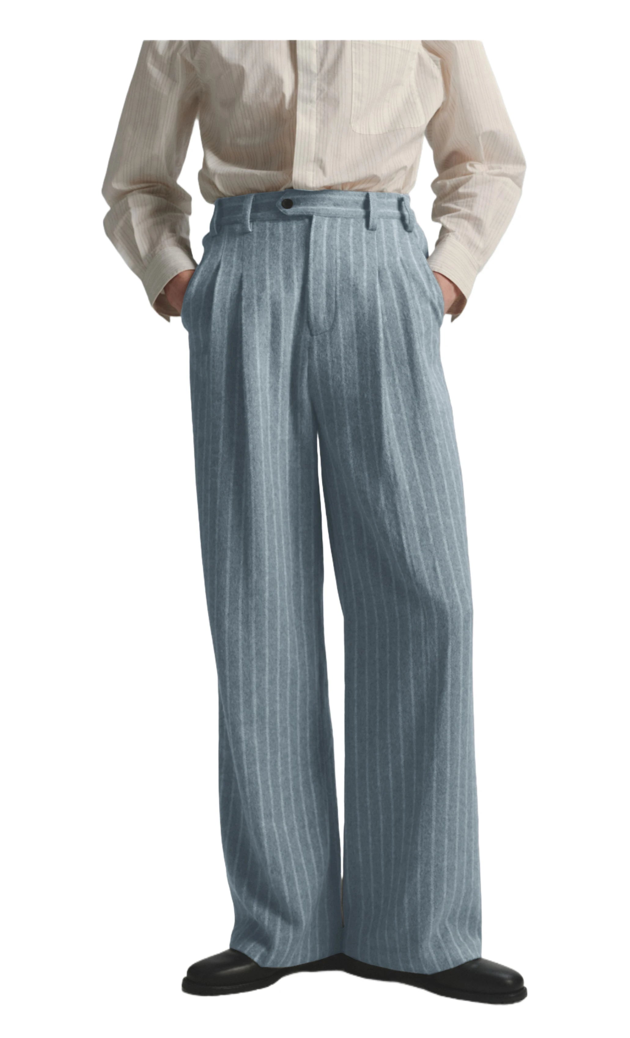 Boutique Fashion Solid Color Plaid Striped Men's Casual Business Office Formal Casual Suit Pants Groom's Wedding Dress Trousers