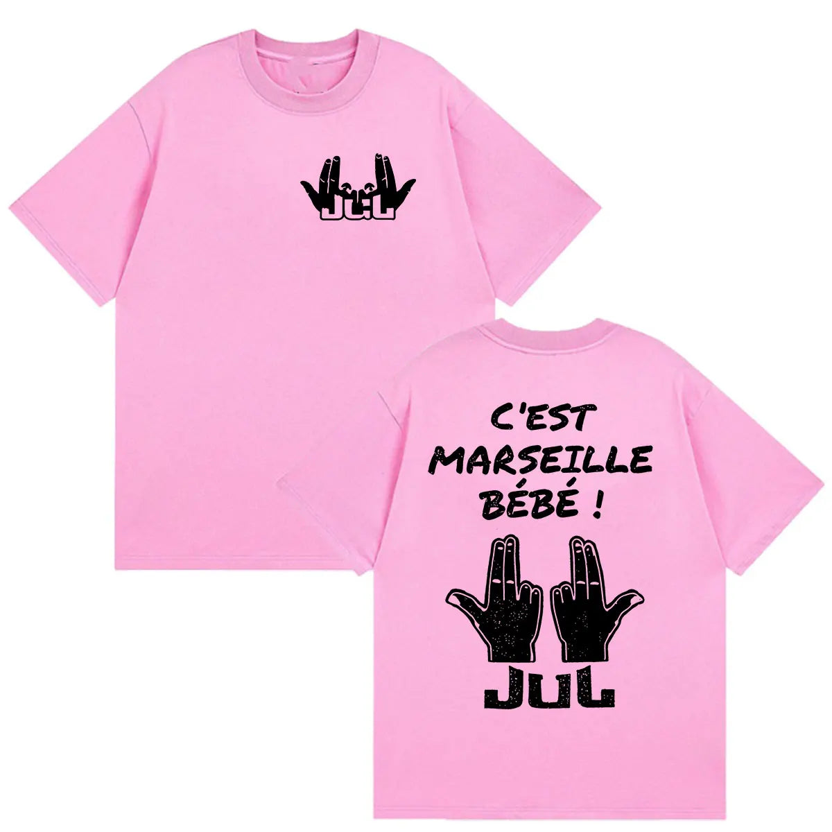 JUL C'est Marseille Bébé Album 2026 Print Shirts Men Women Clothing Fashion Y2K Short Sleeve T-shirt Casual Cotton Tops Tees
